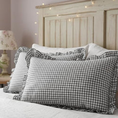 Sleepy Threads Pink Pillow Covers - Set of 2 | 27 x 18 Inch | Rectangular Checkered 220 TC Pillow Cases | Soft & Breathable with Envelope Closure | Throw Pillow Case for Sofa, Living Room, Bedroom
