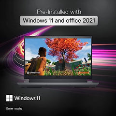Dell Gaming G15-5530, Intel Core i5 13th Gen-13450HX, NVIDIA GeForce RTX 3050-6GB, 16GB RAM, 512GB SSD, FHD 250nits 15.6"/39.62cm, 120Hz, Windows11, MSOffice 2021,Dark Shadow Gray,2.65Kg Gaming Laptop