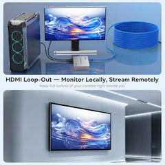Tobo HDMI KVM Extender Cat5e/6 Rj45 60M USB HDMI KVM Switch Extension Sharing USB Mouse Keyboard Loop IR Compatible with PS-3 PS-4 X-box PC TV-TD-553H.