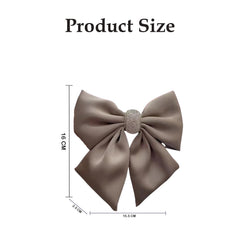 MOMISY Bow Shaped Hair Clip, Hair Accessories for Women and Girls (DiamondKhaki, Free)