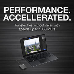 Seagate One Touch 2 TB External SSD up to 1030 Mb/s, for Windows and Mac, with Android App, 3 yr Data Recovery Services, Portable Solid State Drive Black (STKG2000400)