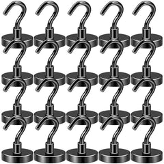 DIYMAG Magnetic Hooks 15pcs 30lbs Cruise Essentials 2026 Magnet Hook | Neodymium Heavy Duty Strong Magnets Hanging Ship Cabins Refrigerator Fridge Classroom Beach Vacation Kitchen Grills Home Tool