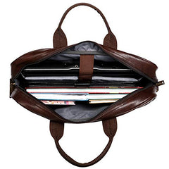 Hard Craft Vegan Leather Office Laptop Messenger and Shoulder Side Sling Hand Bag For Men Corporate Executive Briefcase Bag For Man Supports Laptop Upto 15.6 inches