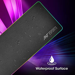 Ant Esports MP400 RGB - Gaming Mouse Pad-XL- Large Extended LED Mousepad, Anti-Slip Rubber Base with Waterproof Coating for Gamer/Office – Black.