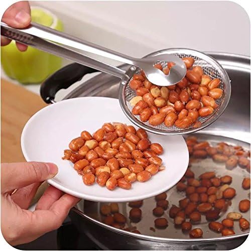 MOMISY Stainless Steel Oil Filter Spoon and Fried Food Clip Mesh Strainer (4)