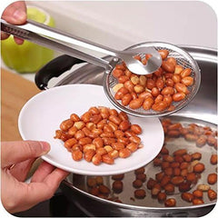 MOMISY Stainless Steel Oil Filter Spoon and Fried Food Clip Mesh Strainer (2)