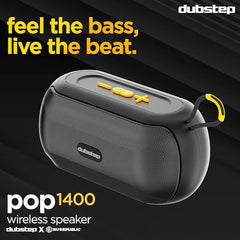 Dubstep Pop 600 Wireless Speaker, 15 Hrs Playtime, 52mm Driver, TWS Pairing, 6W Output Bluetooth Speakers (Grey)