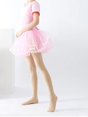 SYGA Girls Velvet Anti-Pilling Small Feet Non-Slip Pantyhose Dance Stockings Size XL 8-10 Years(Black)