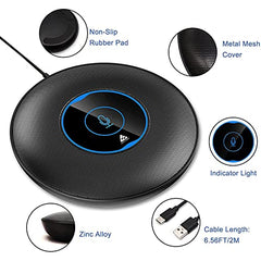 Audio Array Wireless Conference Microphone with Speaker | Bluetooth, USB & 4 Mics | 360° Pickup Upto 4M | Noise Reduction & Enhanced Voice | Portable Speakerphone for Video Calls/Zoom Meeting | AM-W45