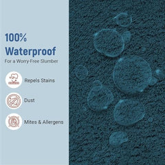 La Verne 100% Waterproof Premium Cotton Feel Mattress Protector Queen Size 78 x 60 Inches | Breathable and Hypoallergenic Ultra Soft Fitted Bed Protector Cover