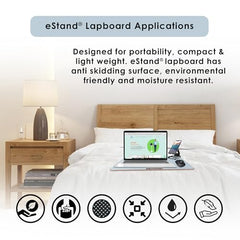 eStand� Lap Board for for Study | Home | Dining | Office | Laptop | Computer Desk | Reading & Writing | Multi-Purpose | Made in India |(Lap Board 14"X23" Pine)