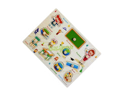 SYGA Educational Wooden Classroom Shapes,Puzzle Shape Learning Toy