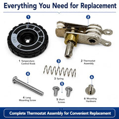 ZENITH Thermostat Set for Silver Star Steam Iron ES-300L and ES-300, Thermal Controller (Thermostat 2 pc)