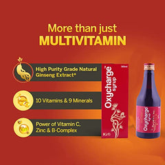 OXYCHARGE Lycopene Multivitamin and Mineral Syrup 300 ML for Overall Health, Radiance, Strong Bones & Immunity for Men and Women (Pack of 1)