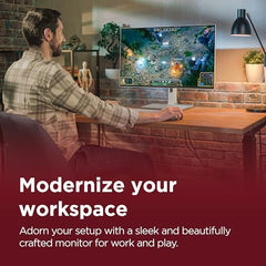 Lenovo L27-4C| 27 Inch (68.58 cm) Ultraslim Monitor, FHD 1920x1080, IPS, 144Hz, 99% sRGB, 1ms, 2x3W Speakers, Dual HDMI, Display Port, Audio Port, AMD FreeSync,Eyesafe, Bezel-Less, VESA Mount, Grey