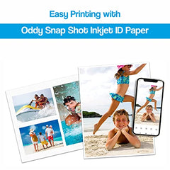 Oddy 180 GSM A4 Size Glossy Photo Paper – Water Proof, Instant Drying, Pack of 50 Sheets, Compatible with Inkjet Printer