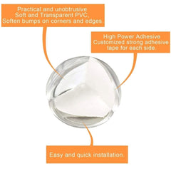SYGA Set of 12 Transparent Round Baby Safety Corner Gaurd Baby Proofing Corner Protector