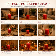 C Lal & Sons Silver Pillar Candle 2x2 Inch | Long Burning Decorative Wax Candle | 20H Burn Time | Unscented Candle for Home Décor, Wedding Decoration, Prayer, Meditation, Festivals & Romantic Ambience