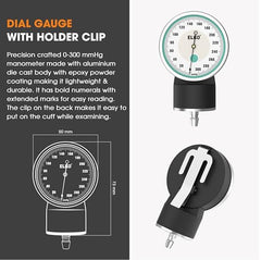 ELKO Dial Type Aneroid Sphygmomanometer/Blood Pressure Apparatus | Comfortable Cotton Cuff | Carry Case Included (Deluxe)