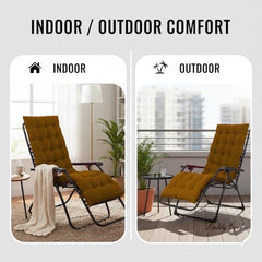 DADDY COOL Multipurpose Extra Long Rocking Chair Cushion for Outdoor and Indoor/Chair pad for Home & Office Chair Filling 18 x 50 Inch Pack of 1 Dark Green (Only Cushion)