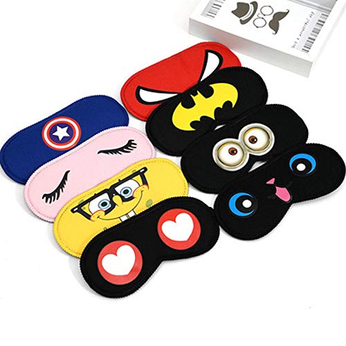 SYGA Bat Man Cartoon Eye Sleep Mask For Outdoors Travel And Sleeping?
