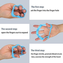 SYGA Set of 2 Silicone Finger Stretcher Hand Resistance Bands?Hand Extensor Exerciser?Finger Trainer Gripper Set for Relieve Joint Pain, Injury Rehabilitation, Relax