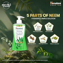 Himalaya Purifying Neem Face Wash | With 5 Parts of Neem & Turmeric | Clears & Prevents Pimples & Acne | Clinically Proven Formula | For Oily & Acne Prone Skin ||For Men and Women| 400ml