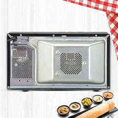 LG 21 L Convection Microwave Oven (MC2146BG, Glossy Black, with Glass Door, 151 Auto Cook Menu, Quartz Heater, Health Plus Menu)