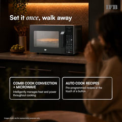 IFB 30L Convection Microwave Oven with 360 Degree Motorized Rotisserie 101 Auto Cook Menus (30BRC2, Black, Auto Defrost, Grill Mode, Combi-Cook Modes, 10 Power Levels)