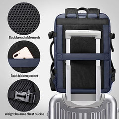 Red Lemon Titan Ultrafit Plus Bange Series 15.6-inch Laptop Bags Backpacks for Men and Women 45L Outdoor and Camping 3in1 Office Bags,Travelling,Backpack (With Bottle Holder), Black