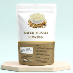 Organic Safed Musli Root Powder – 100g | Ayurvedic Supplement for Strength, Stamina, Vitality & Performance