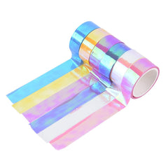 SYGA Pack of 3 Rainbow Laser Tape Stationery Hand Account Color Decoration Waterproof Tape Student Diy Hand(RED-PURPLE-BLUE)