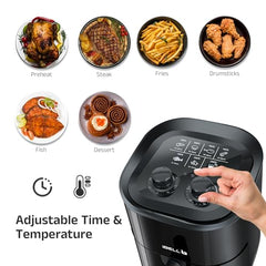 iBELL AEROFRY422M Air Fryer 4.2 Litre - 1500W, Multiple Cooking Options, Dishwasher Safe, Nonstick Coating, Adjustable Time & Temperature Control (Black)