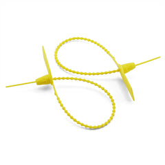SYGA 50pcs Security Seal with Insert Adjustable Self-Locking Pull Tight Cable Ties Tags Disposable Wire Padlock for Cargo Container Seal Lock_Yellow