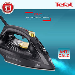 Tefal Maestro Plus Steam Iron | No.1 Ironing Brand in Europe | 2200W | XL Ceramic Soleplate | Anti-Calc | 120g/min Boost | 35g/min Continuous Steam | Blue | 2-Year Warranty