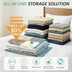 16 Travel Compression Bags Vacuum Packing, Roll Up Travel Space Saver Bags for Luggage, Cruise Ship Essentials (6 Large Roll/6 Medium Roll/4 Small Roll)