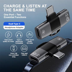Verilux® 2 in 1 USB-C to 3.5 mm Audio & PD 60W Charging Adapter
