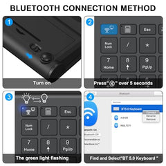 cimetech Wireless Number Pad, 18 Keys Numeric Keypad with USB Receiver