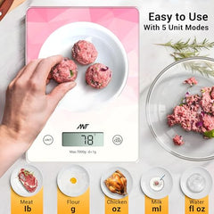 Ant Esports AEKS200 Kitchen Weighing Machine with Bowl, Weighing Scale for Fitness, Shop,Home Baking/Cooking with Large LCD Display,Tare Function,Over Load Indicator,Weigh Upto 5Kgs,30 Months Warranty