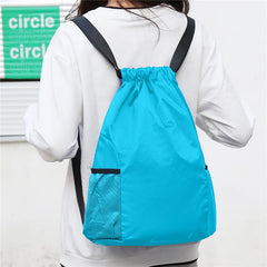 SYGA Drawstring Backpack for Gym, Yoga, Running, Swimming, Beach, Camping, Travel Bag Sports Fitness Club Student Training Bag(Sky Blue)