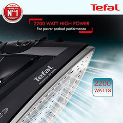 Tefal Maestro Plus Steam Iron | No.1 Ironing Brand in Europe | 2200W | XL Ceramic Soleplate | Anti-Calc | 120g/min Boost | 35g/min Continuous Steam | Blue | 2-Year Warranty