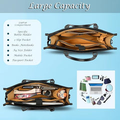 Womanix Laptop Tote Bag,14 inch Laptop Bag, Shoulder Bags With Back Trolley Strap, Casual Briefcase, Handbag for Travel, Office, College,Work
