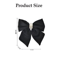MOMISY Bow Shaped Hair Clip, Hair Accessories for Women and Girls (DiamondBlack, Free)