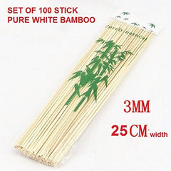 Syga Bamboo Skewers (8 inch, Multicolour) -100