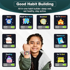 sekyo Neo Fit -India's 1st AI Smart Watch for Kids | AI Learning Assistant, 4G Video Call, GPS, Health & Activity Tracker, Smart Habit Reminder| Edu-Games, Step Count, Camera, Parent Control App