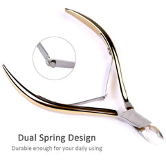 SYGA Golden Stainless Steel Cuticle Nippers Cutter Trimmer Clipper Dead Skin Remover Manicure Nail Art Tool