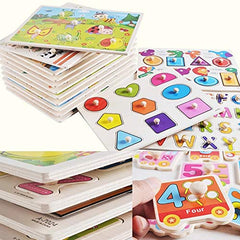SYGA Educational Wooden Shape Block Puzzle Shape Learning Toy