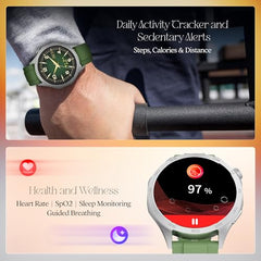 boAt Enigma Radiant Luxury Watch for Man w/1.43"(3.63 cm) AMOLED Display, AOD, Premium Metal Build, Round Dial, 200+Watch Faces, Upto 7 Days Battery Life, Fitness smartwatch for Men (Metal Black)