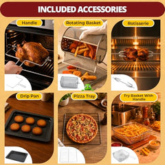 Mr. TRU Manual Air Fryer for Home | Actual 4.5 Liter | 1400 Watt | 1 Year Warranty | Uses 90% less Oil | Time & Temp Control Knobs | Glossy Black