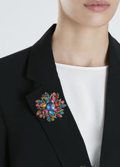 SYGA Brooch Pin Fashion Crystal Rhinestone Jewellery Pin Vintage Clothing Accessories Decoration Full Diamond Flower Multicolor Brooches For Women- S216